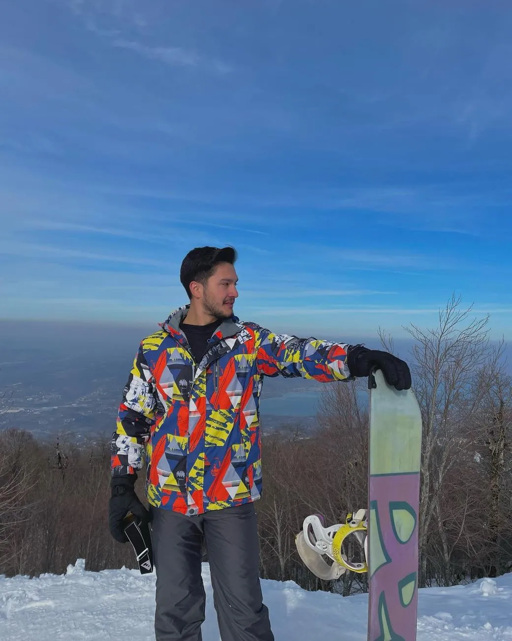 Kartepe'de snowboard
