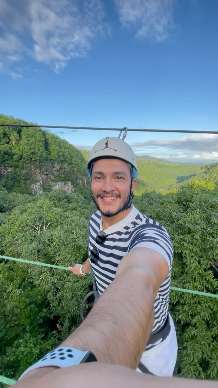 Mauritius'ta zipline