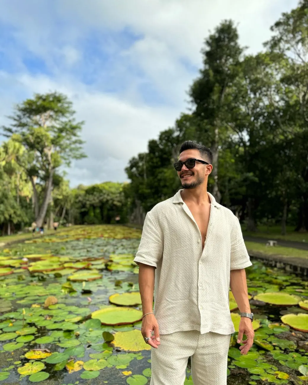 Mauritius'ta botanik bahçesinde Ali Can